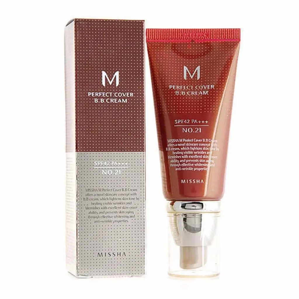 ВВ-крем з ідеальним покриттям M Perfect Cover BB Cream №21 SPF42 Missha 50 мл - фото 2