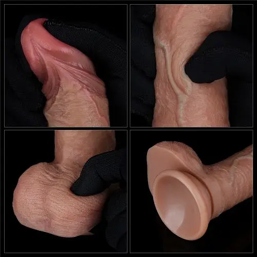 Реалистичный фаллоимитатор на присоске LoveToy Dual-Layered Silicone Cock #1, 19.5 см - фото 5
