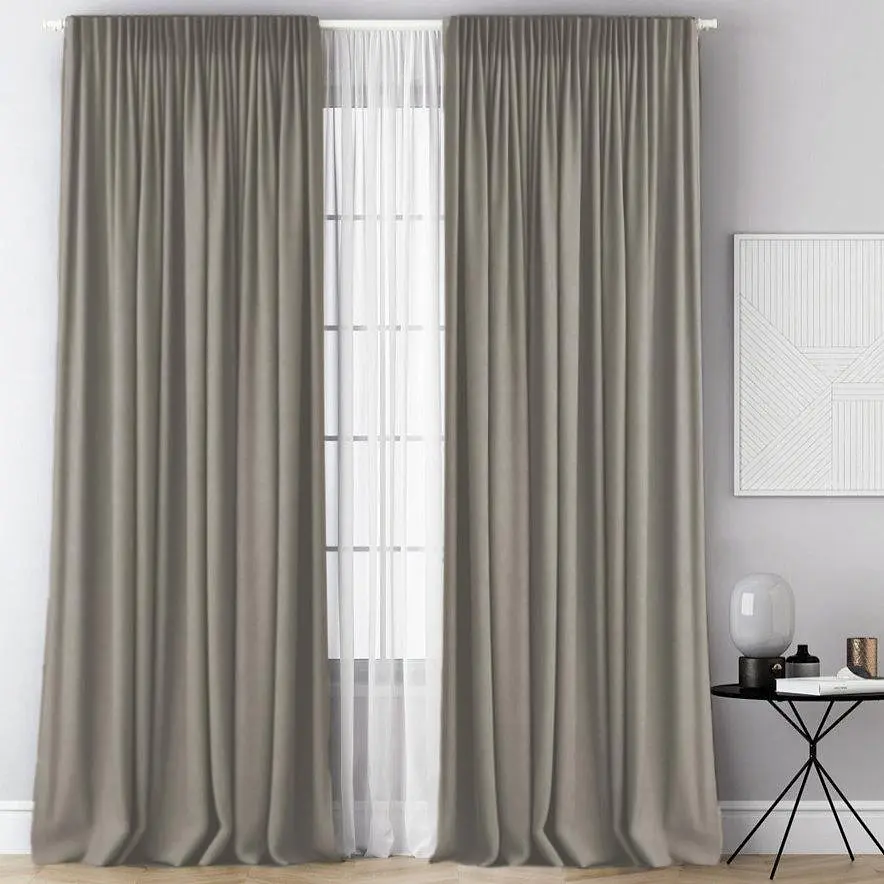 Штора блекаут матовий сіро-бежевий 1 шт 150х200