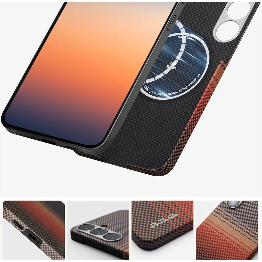 Чехол Pitaka Tactile Woven MagEZ для Samsung Galaxy S25 Plus Sunset [KS2503S] [135435] - фото 6