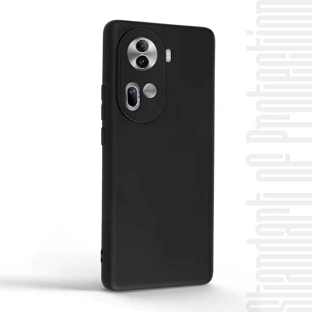 Чехол-накладка для смартфона OPPO Reno11 5G противоударный, силиконовый, термополиуретановый (ТПУ), с защитой камеры и корпуса, черный, защита всего корпуса, ArmorStandart (ARM73298) - фото 2