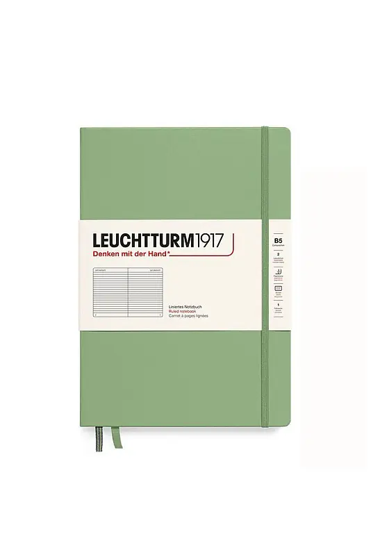 Блокнот Leuchtturm1917, Composition (B5), Sage, лінія (366173)