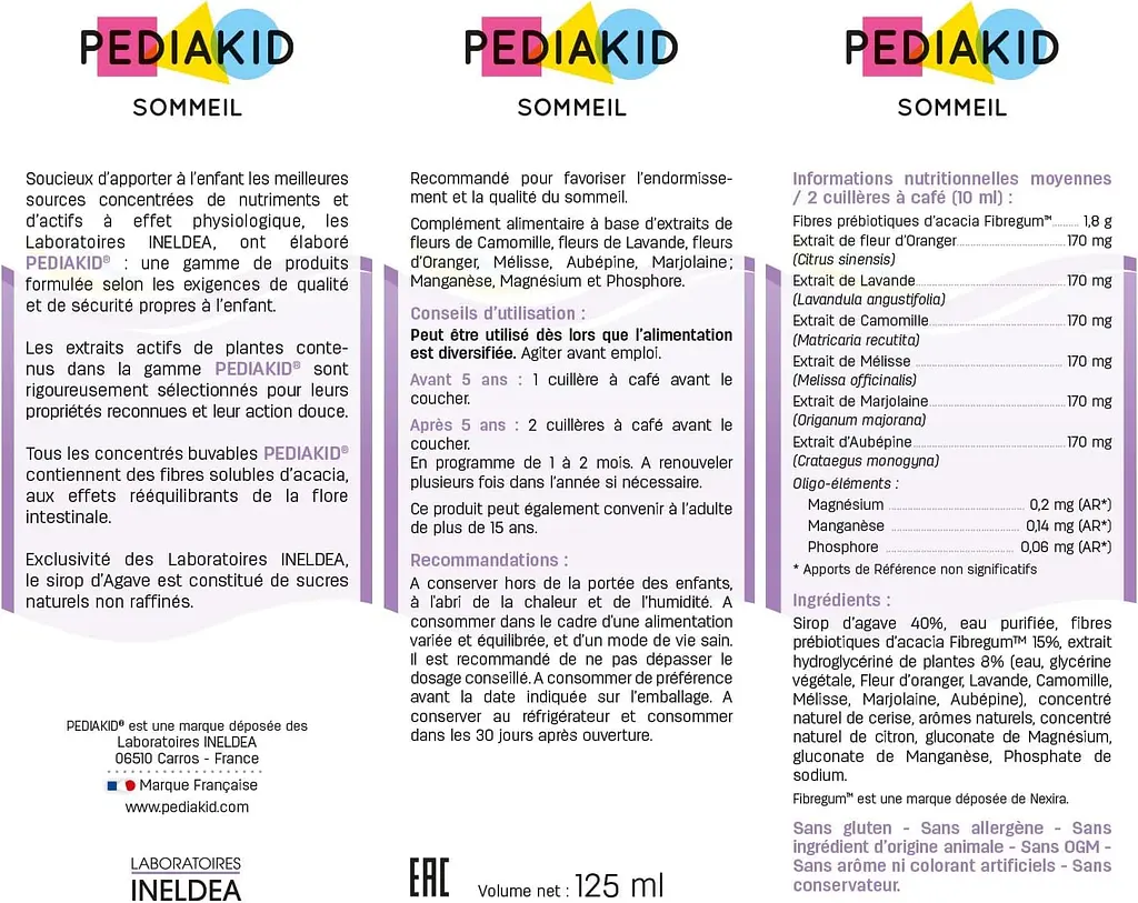 Сироп для покращення сну Pediakid Sommeil 125 мл - фото 2
