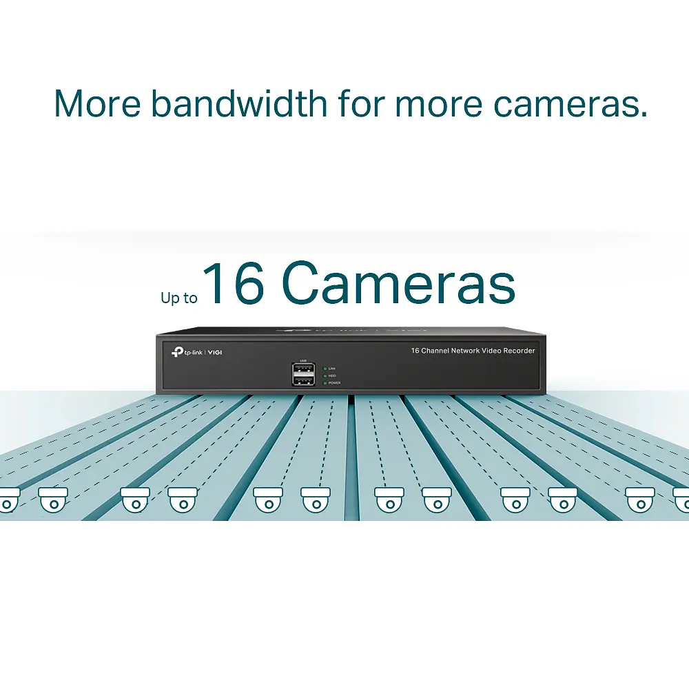 IP-Відеорегістратор TP-Link IP-Відеорегістратор VIGI NVR1016H 16 каналів, 2xUSB, H265+, 1xHDD, до 10 ТБ - фото 6