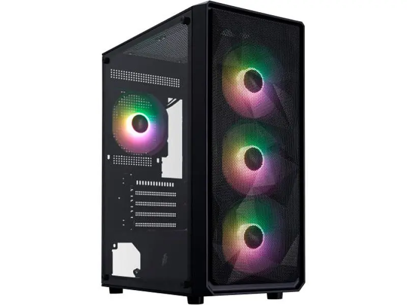 Корпус 1stPlayer FD3-M-BK-4F7 Black - фото 4