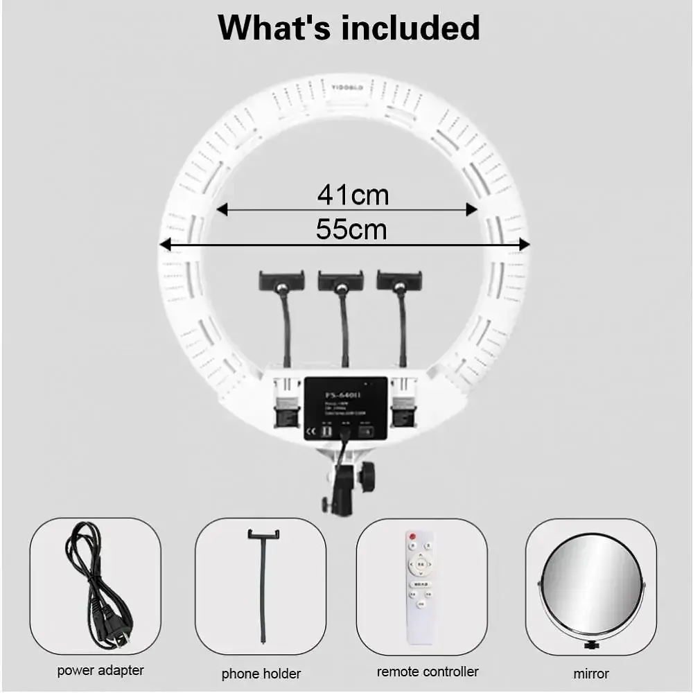 Кільцева LED лампа Veron FS-640 II 55см 100W 3200-5500K White [121979] - фото 6
