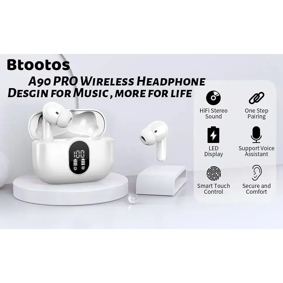Бездротові навушники Btootos A90 Pro з мікрофоном і шумопоглинанням - фото 7