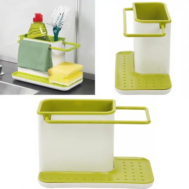 Кухонний органайзер на раковину kitchen Shelf Sink tidy, Зелений - фото 2