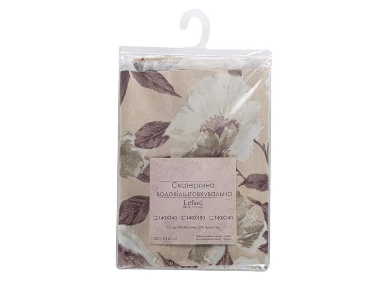 Скатерть Lefard Home Textile Magic 180х140 см водоотталкивающая коричневая (715-439) - фото 4