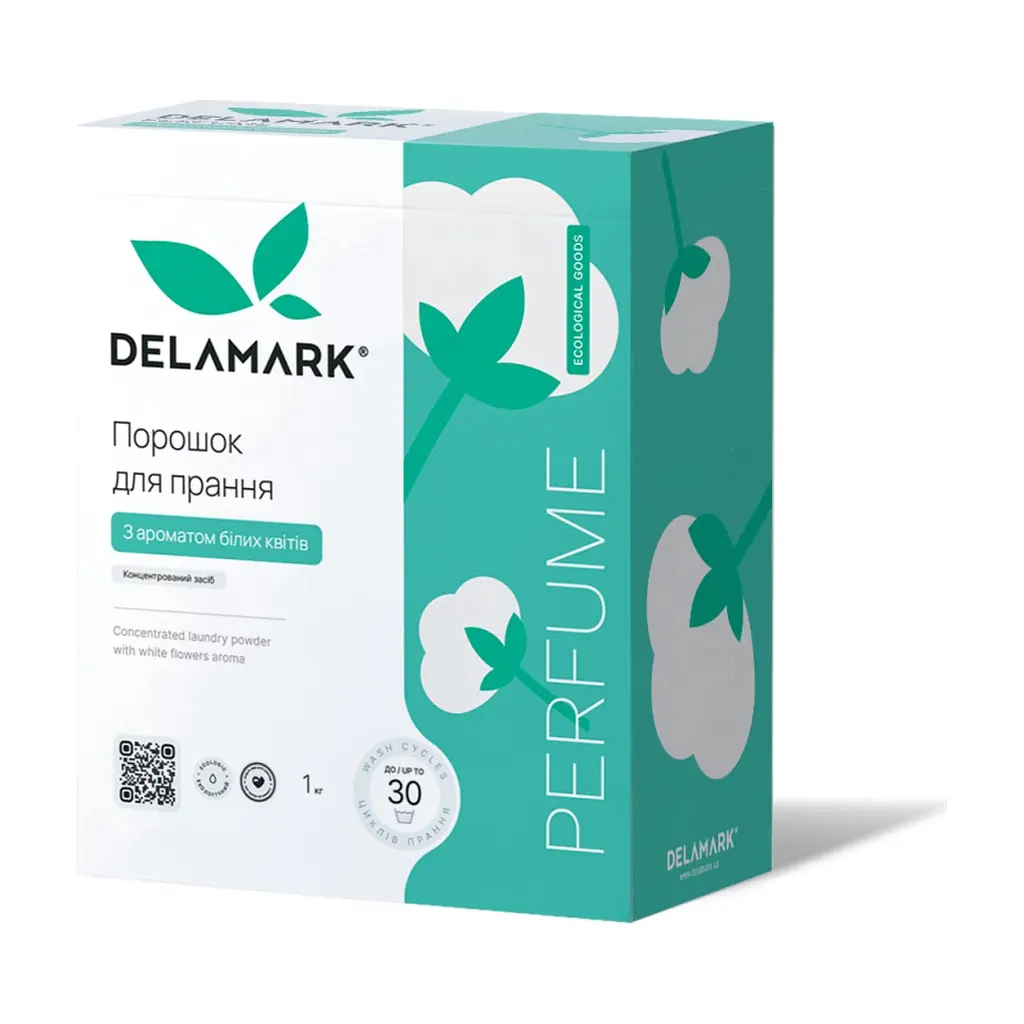 Пральний порошок DeLaMark Universal з ароматом білих квітів 1 кг (4820152330215)