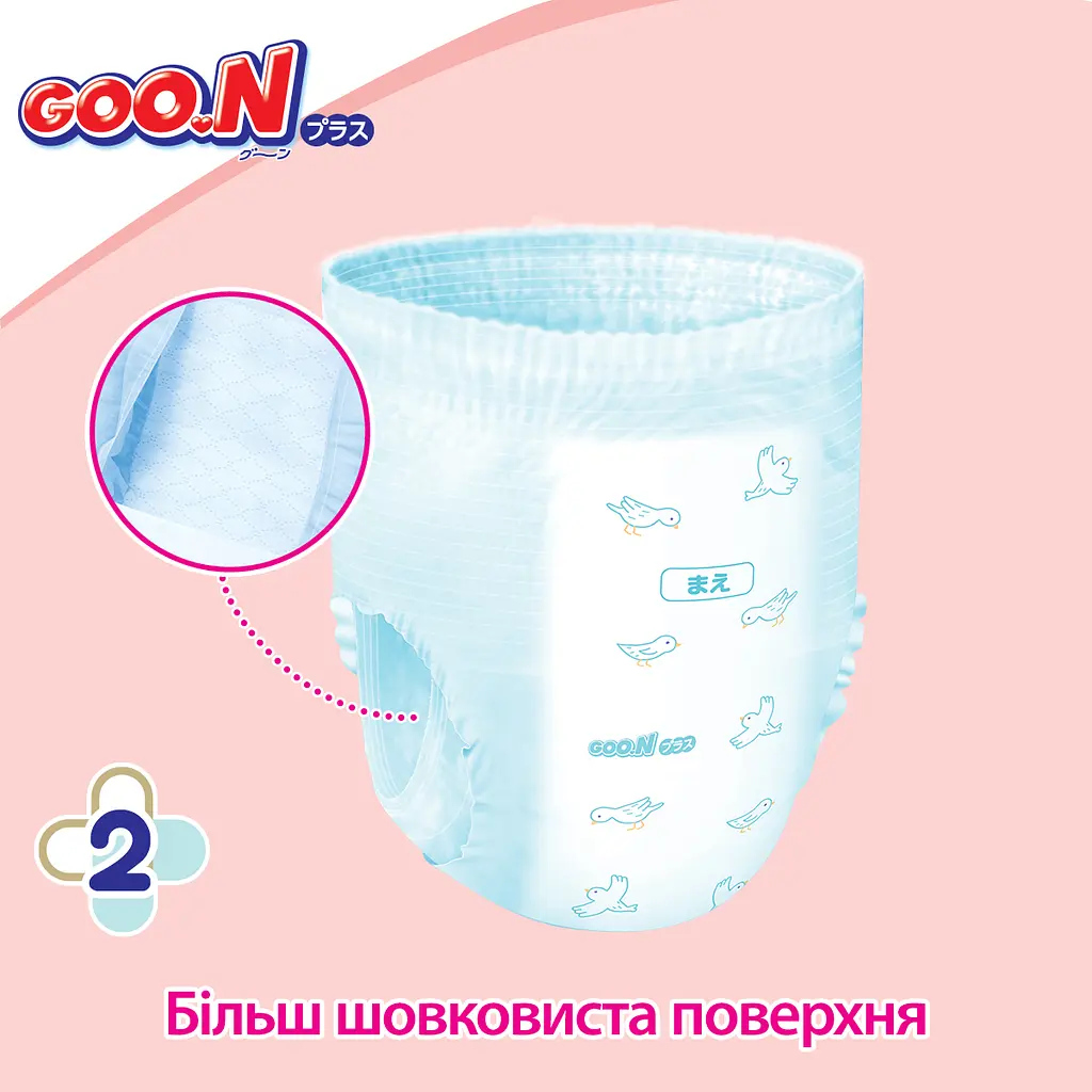 Упаковка трусиків-підгузків Goo.N Plus ХXL (13-25 кг) для дітей унісекс 56 шт. (28 шт. х 2 шт.) - фото 5