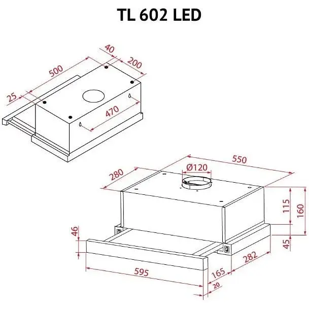 Витяжка телескопічна Perfelli TL 602 BL LED - фото 11