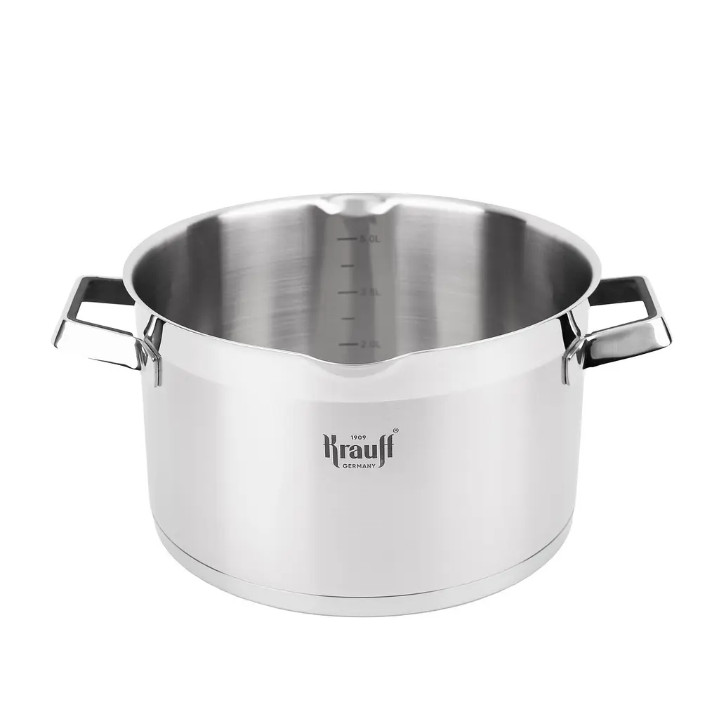 Набір кастрюль 8 предметів Krauff Moderne Schwarz + Сковорода універсальна 24 см Prime Chef та кришка скляна - фото 3