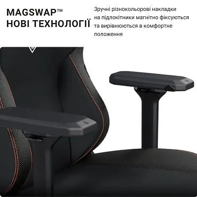 Крісло ігрове Anda Seat Kaiser 3 Fabric Size XL Grey (AD12YDC-XL-01-G-PV/F) - фото 8