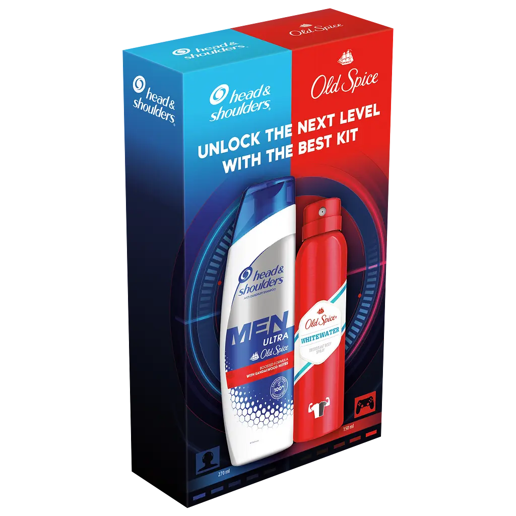 Подарунковий набір: Шампунь проти лупи Head&Shoulders з ароматом Old Spice 360 мл + Аерозольний дезодорант Old Spice Whitewater 150 мл - фото 2