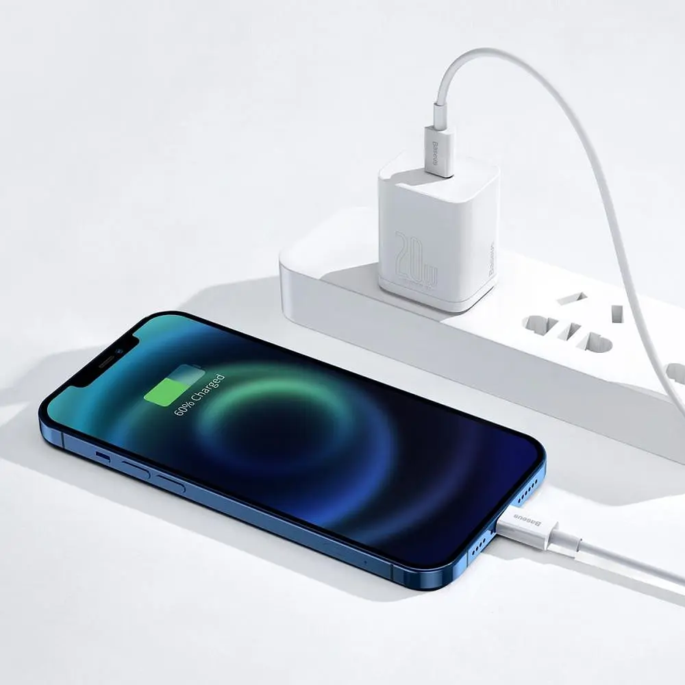 Кабель Baseus Superior Series Fast Charging Type-C to Lightning PD 20W (1.5m) white (CATLYS-B02) - фото 5