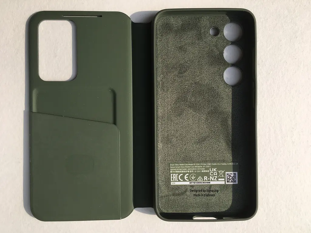 Оригінальний чохол-книжка для Samsung Galaxy S23 Plus S-View Smart Wallet Case EF-ZS916CGEGRU Khaki - фото 8