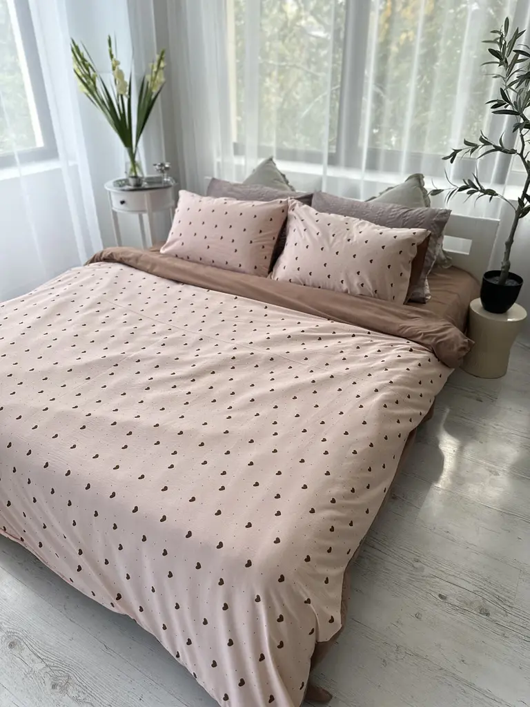 Постільна білизна сімейна Dushka Home Муслін 41040 160х215х2 см