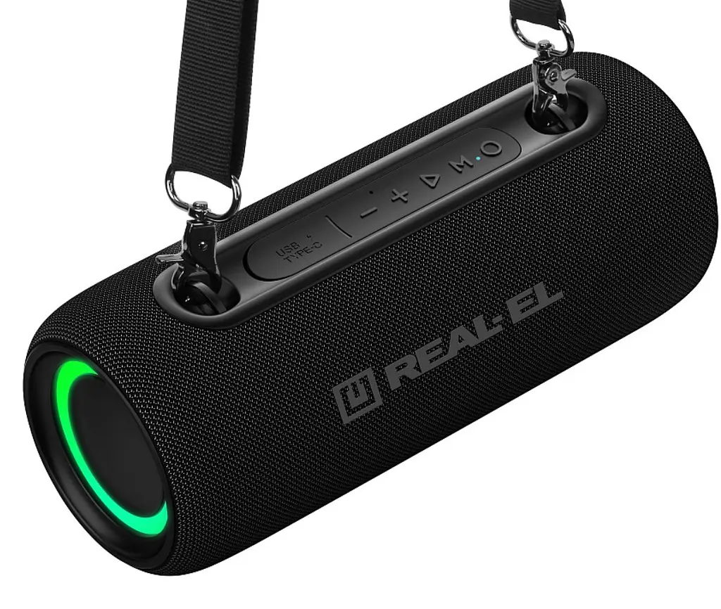 Портативная колонка REAL-EL RX725 15W Bluetooth TWS, RGB, Black - фото 5