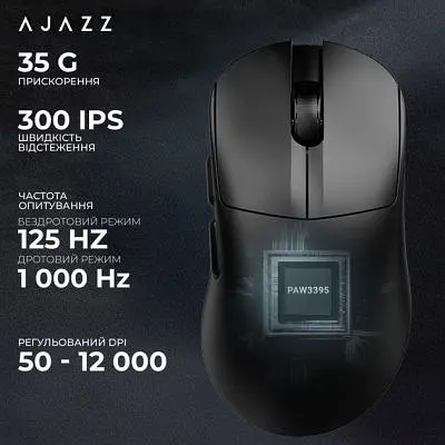 Мишка Ajazz AJ179 V2 MAX Wireless/Bluetooth/USB Black (AJ179-V2-MAX-B) - фото 10