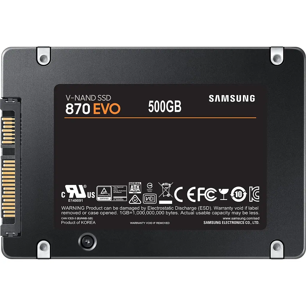 Накопитель SSD Samsung 870 EVO 2.5" SATAIII 3D TLC 500GB (MZ-77E500BW) - фото 2