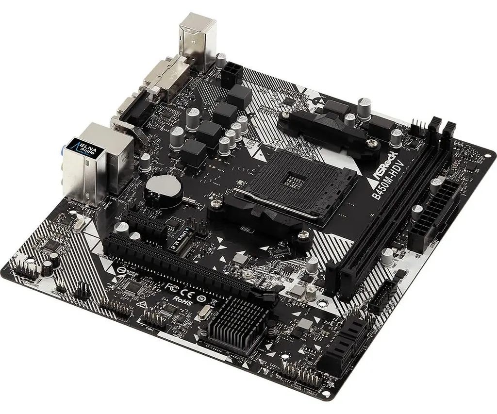 Материнська плата AsRock B450M-HDV R4.0 (B450M-HDV R4.0) (Socket AM4, AMD B450, Micro-ATX) Б/в - фото 3
