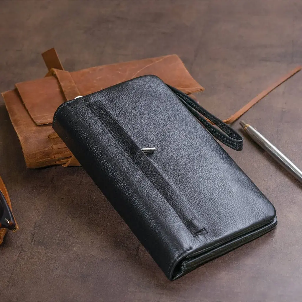 Клатч зі шкіри жіночий ST Leather 19316 чорний - фото 10