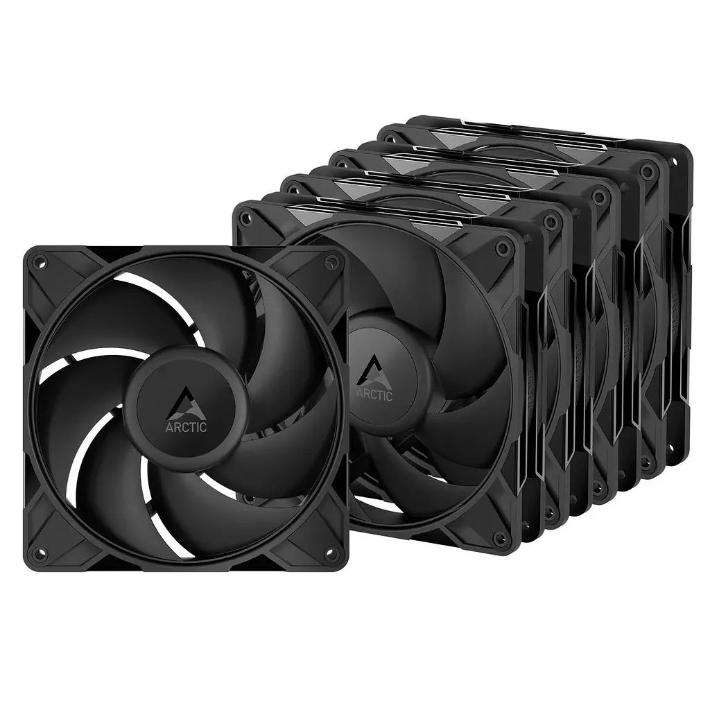 Набір із п'яти вентиляторів для корпусу 140 мм Arctic P14 Pro PST 5pcs ACFAN00319A Black - фото 2