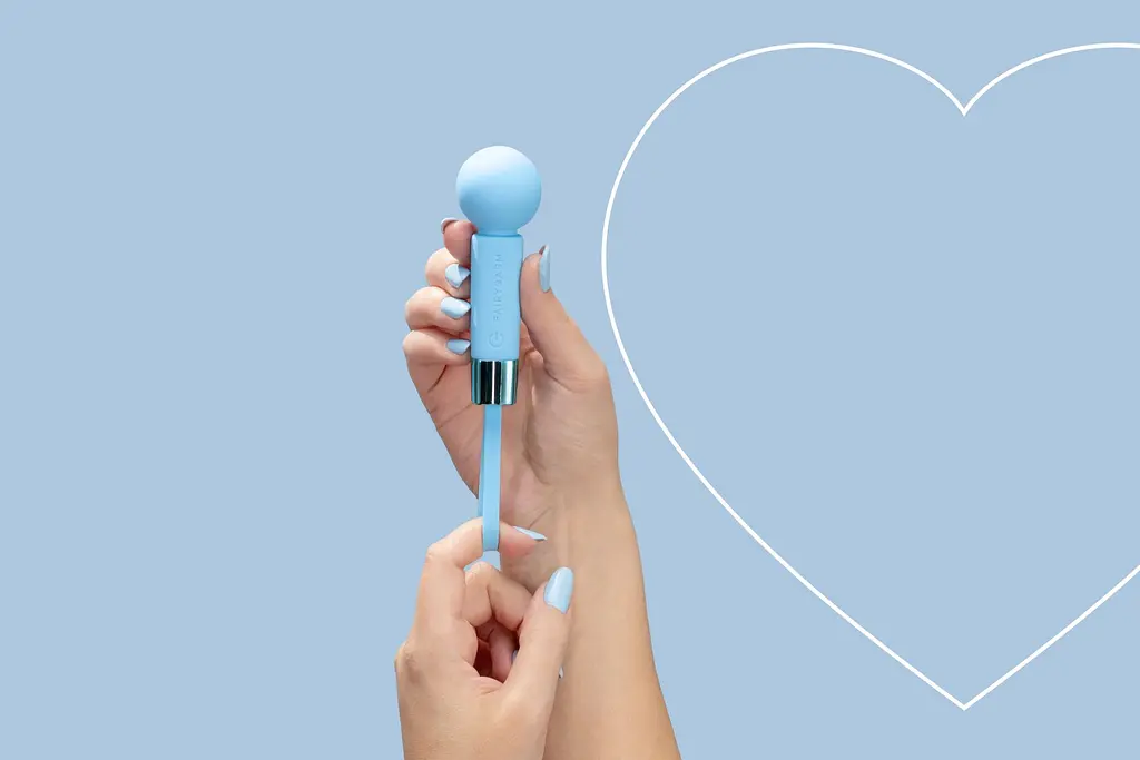 Вібратор FairyGasm Pearlstasy 11 см блакитний - фото 2