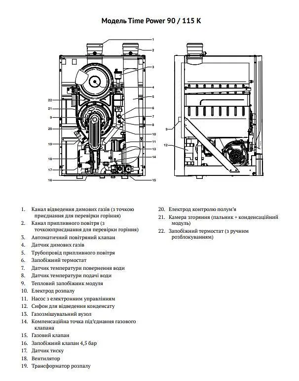 Котел газовый турбо Italtherm одноконтурный Time Power 115 K 30412 - фото 9