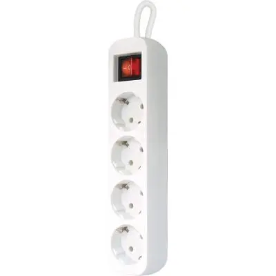 Мережевий подовжувач Defender S418 1.8 m 4 роз switch white (99237) - фото 2