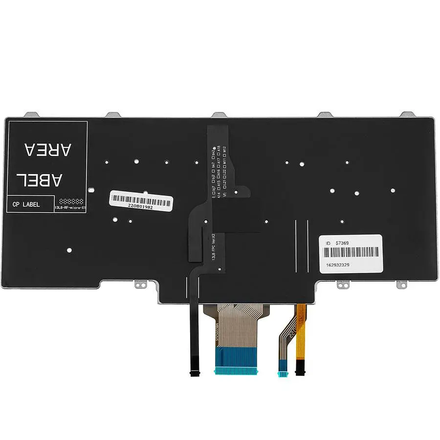Клавіатура для ноутбука DELL (Latitude: E5450 E7450) rus чорний без фрейма з підсвічуванням з джойстиком - фото 2