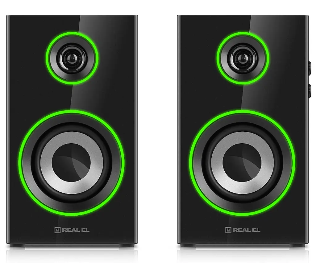 Компьютерные колонки 2.0 REAL-EL RS415 20Вт RGB Bluetooth Black - фото 3
