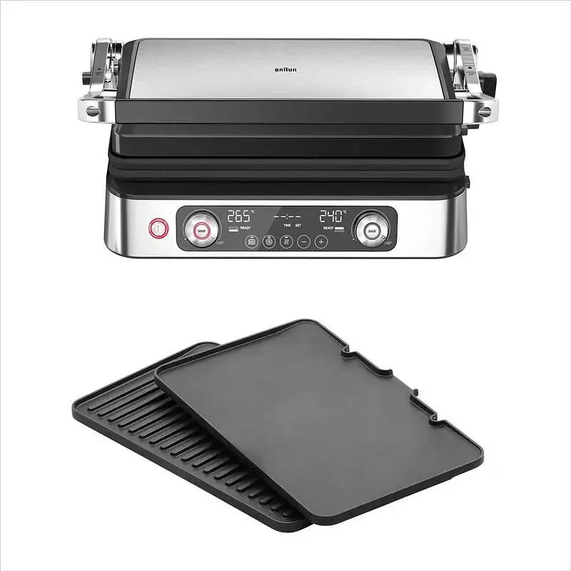 Електричний гриль Braun MultiGrill 9 Pro CG9140 2200 Вт сріблясто-чорний - фото 2