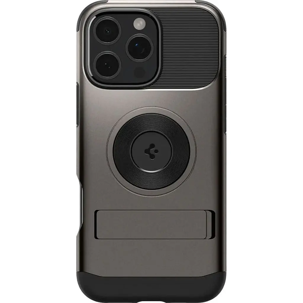 Оригинальный противоударный чехол Spigen Slim Armor (MagFit) MagSafe для iPhone 16 Pro Max Gunmetal ACS08033 - фото 5