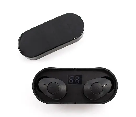 Беспроводная Bluetooth стерео гарнитура наушники Remax TWS-22 с кейсом Черный - фото 4