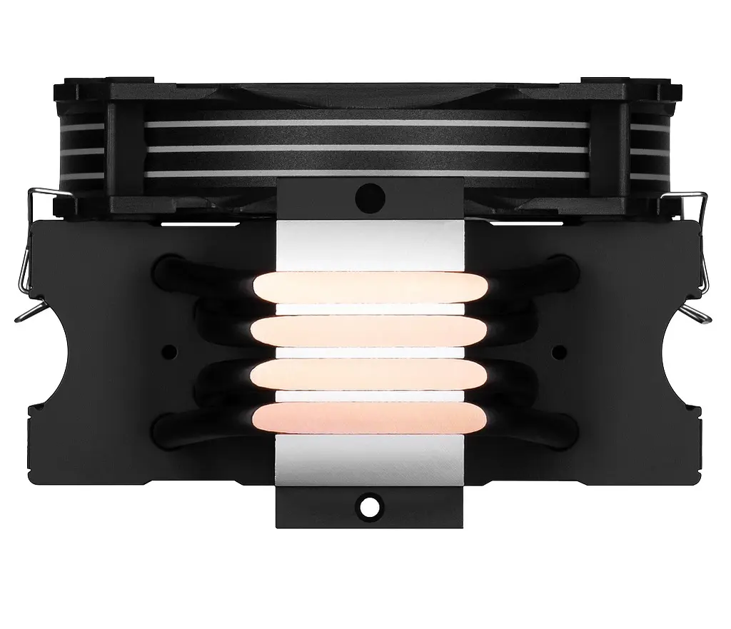 Кулер для процессора 2E Gaming Air Cool AC120D4TC-ARGB, алюминий, медные тепловые трубки, 1x120 мм ARGB PWM, Intel 115x/1200/1366/1700, AMD AMx/FMx, до 180 Вт (2E-AC12D) - фото 4