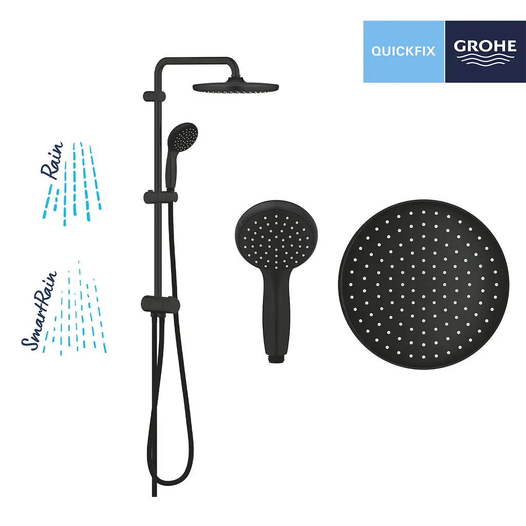 Душева система Grohe QuickFix Vitalio Start 250 266802430, Чорний матовий - фото 11