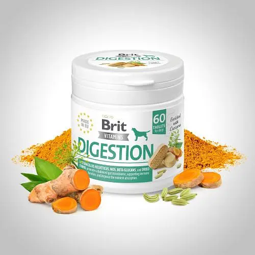 Витамины для собак Brit Vitamins Digestion для пищеварения, 60 таблеток - фото 2