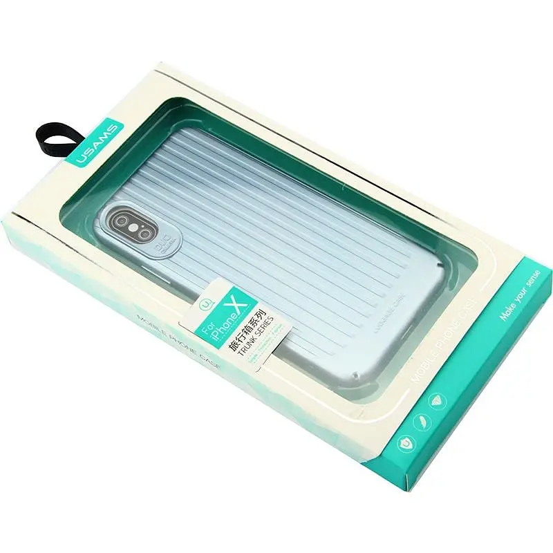Чохол-накладка Usams Trunk Series Apple iPhone X Blue - фото 2