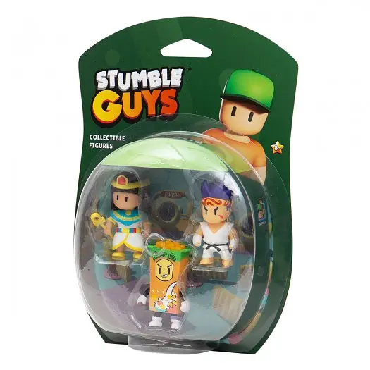 Набор коллекц. фигурок Stumble Guys - Сэнсэй Фаерфист, Клеопатра, Киллер - фото 2