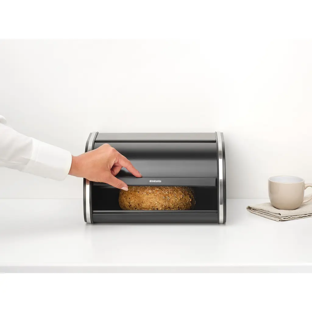 Уцінка. Хлібниця Brabantia Roll Top Bread Bin 17.3x31.6x26.5 см чорна (236686)  - фото 6