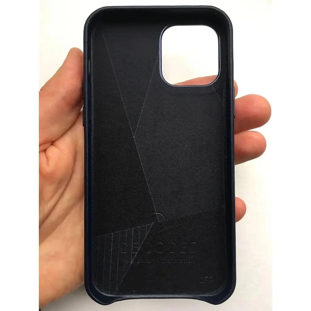 Оригінальний шкіряний чохол Decoded Leather Case для iPhone 12 Mini (5.4") Matt Navy Blue - фото 8