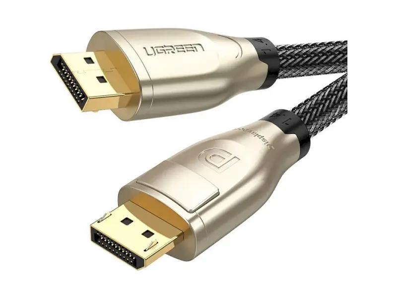 Кабель UGREEN DP112 Round Cable Zinc Alloy Shell DisplayPort 2m Black (60843)