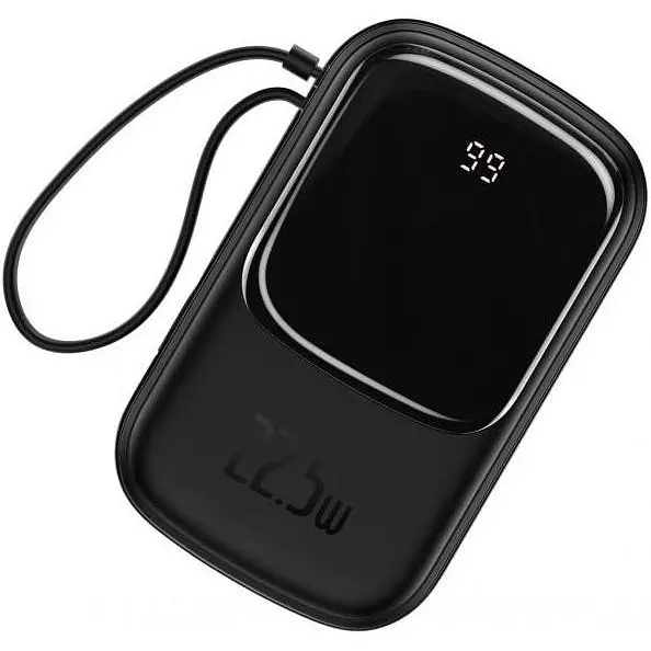 Внешний аккумулятор Baseus Qpow 20000 mAh 22.5w встроенный кабель USB-C (PPQD-I01) черный - фото 2