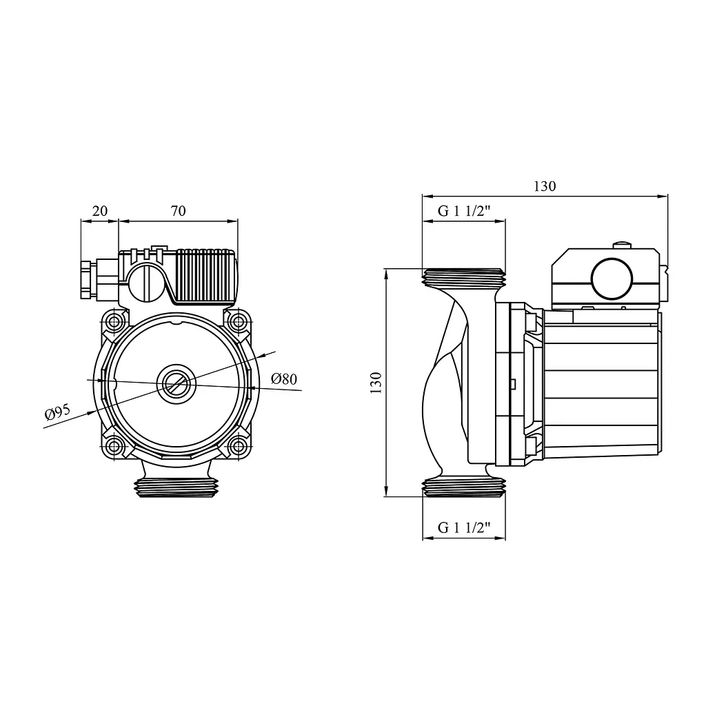 Насос циркуляційний Forwater WRS 25/4-130 Green (Wilo) CV015775 - фото 2