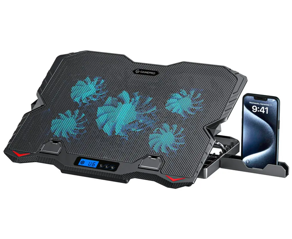 Охолоджувальна підставка для ноутбука до 15,6 дюймів GamePro GPCP-560 5xfans