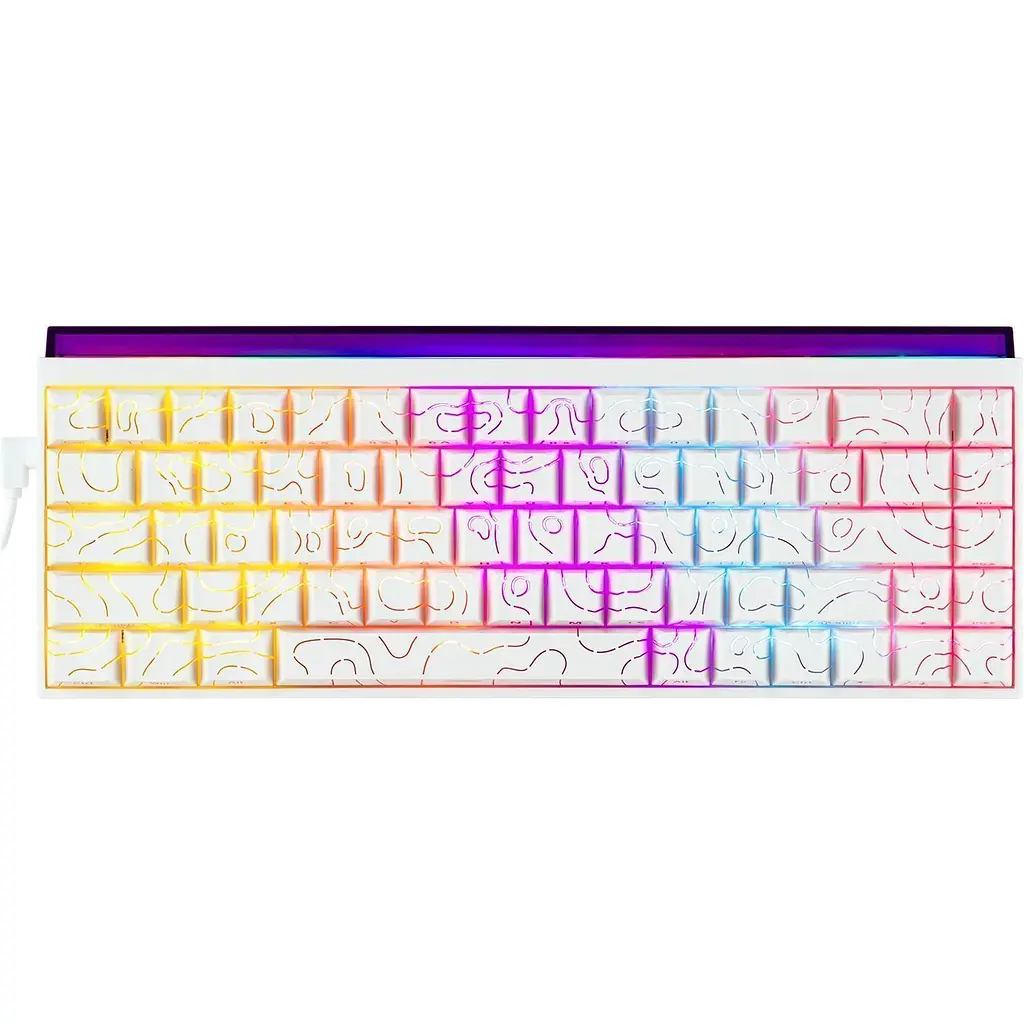 Клавіатура Ajazz NK68 Red Switch UA White Contours (NK68-R-S-W) [156872] - фото 2