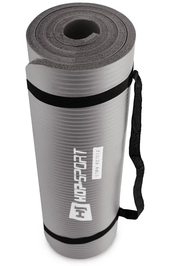 Мат для фітнесу та йоги Hop-Sport HS-N015GM 1,5см сірий - фото 6