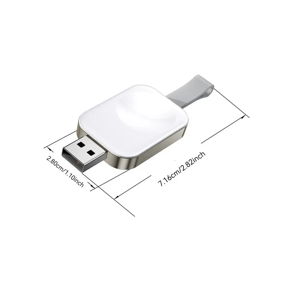 Зарядний пристрій Essager Wireless charger for smart watch USB white (EWXA-YB02-Z) - фото 2